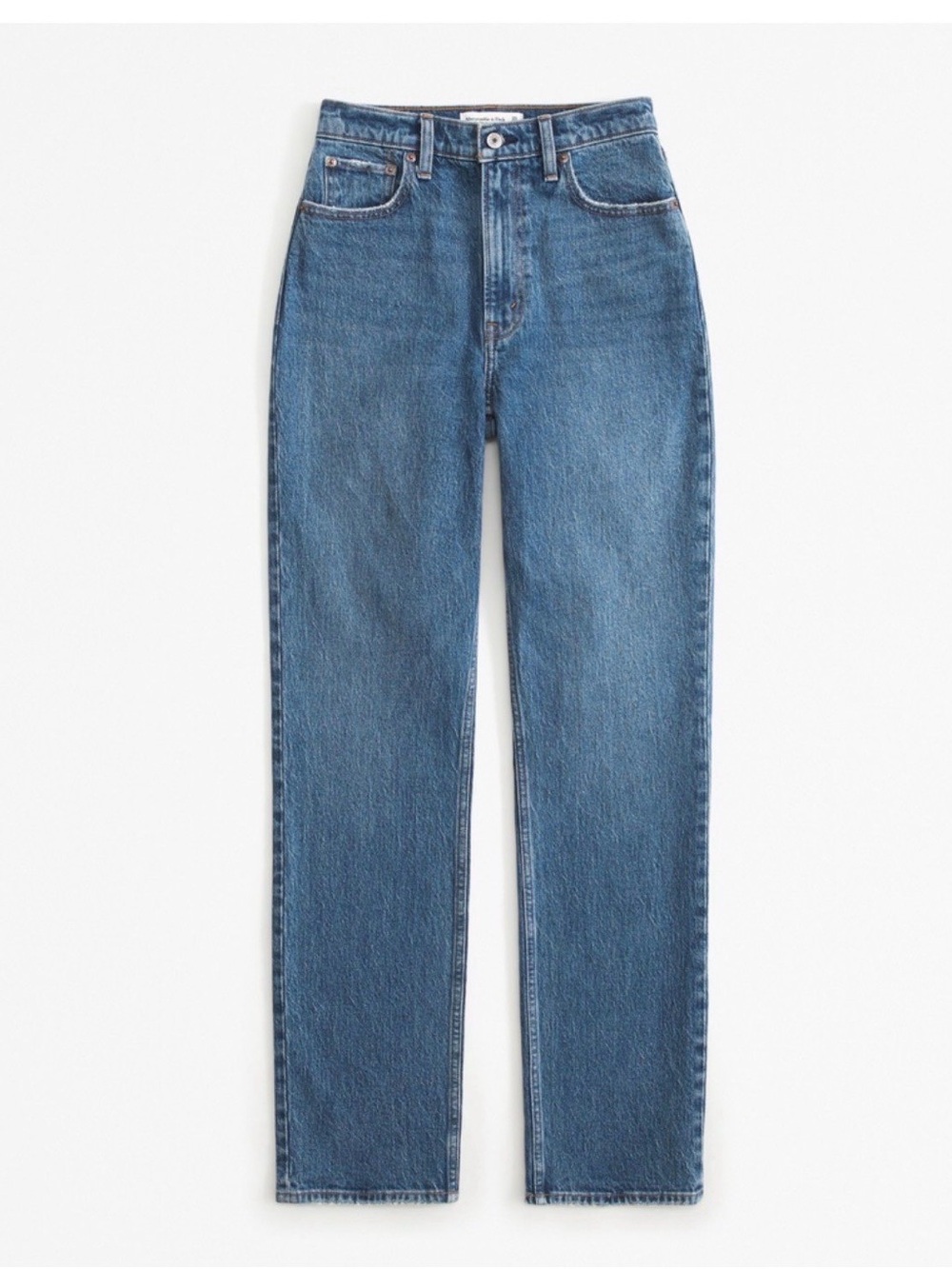 Abercrombie & Fitch 90’s Straight-Leg Ultra High Rise Midwash Jeans Curve Love
